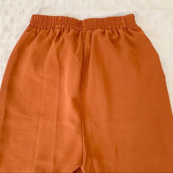 Missguided Rust Tie Waist Pants - Picture 3 of 4